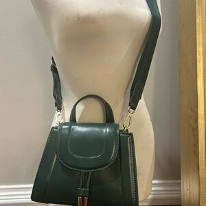 Zara mini City Bag, Dark Green Crossbody Bag